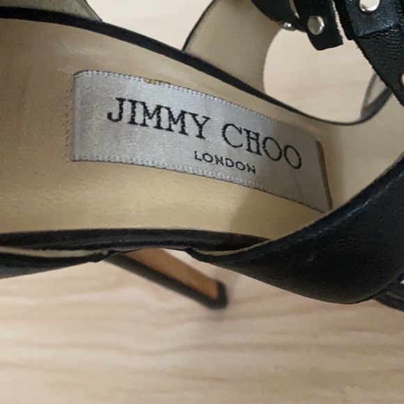 Jimmy Choo black leather high heels shoes for women size 36 - Picture 9 of 12